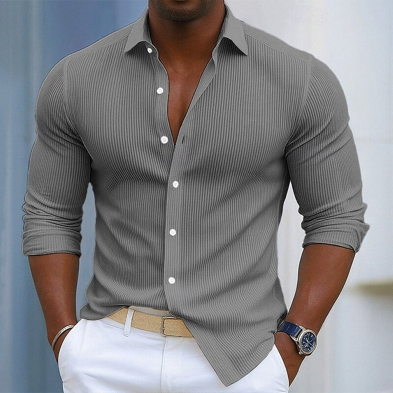 Chemise en maille côtelée blanche