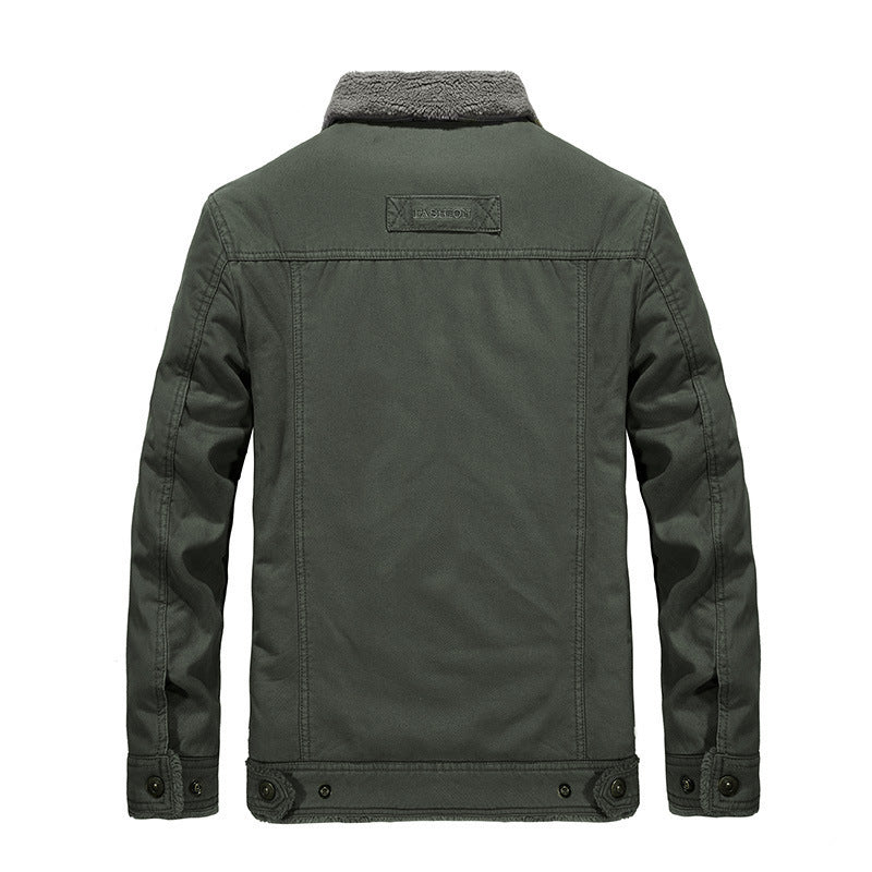 Veste workwear boutonnée doublée peluche