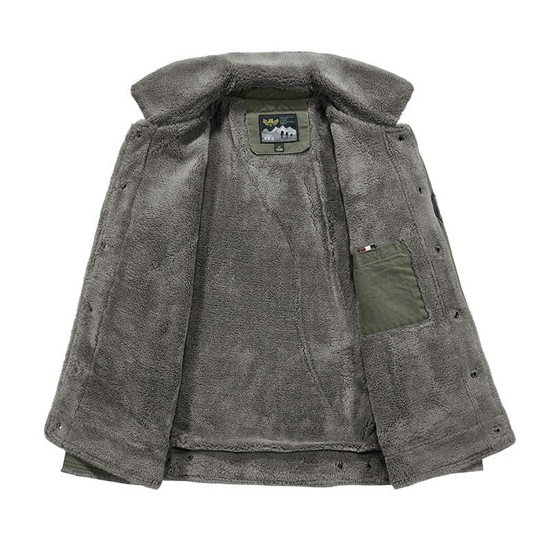 Veste workwear boutonnée doublée peluche