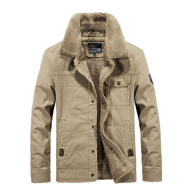Veste workwear boutonnée doublée peluche