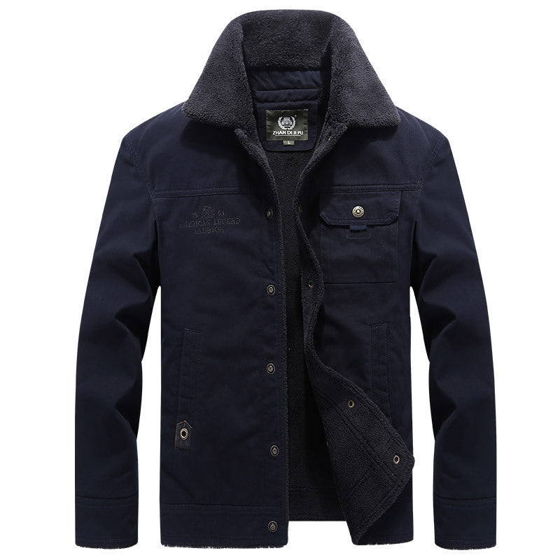 Veste workwear boutonnée doublée peluche