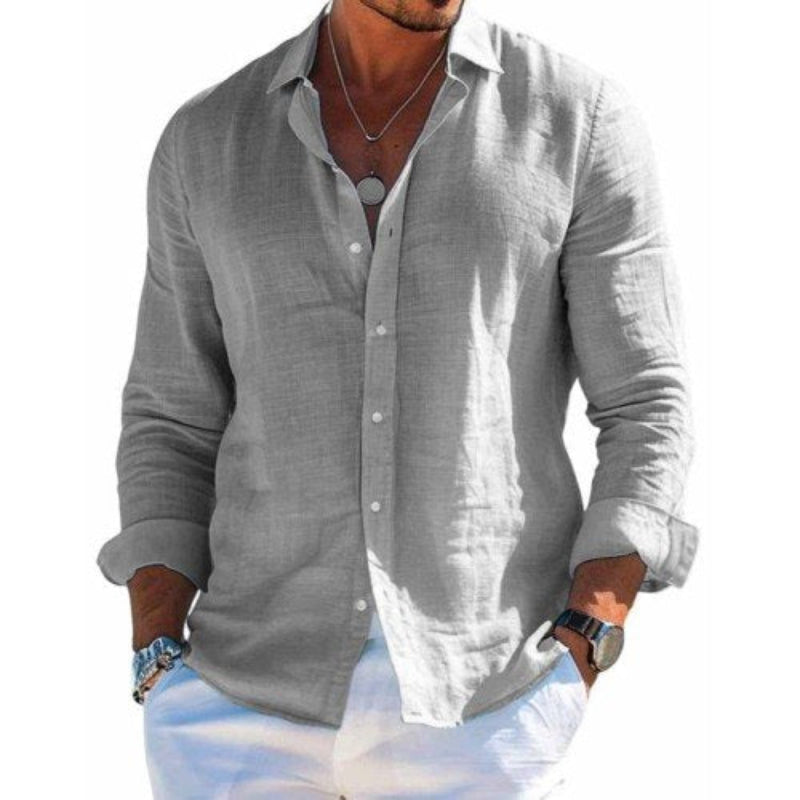 Chemise d'été légère aspect lin