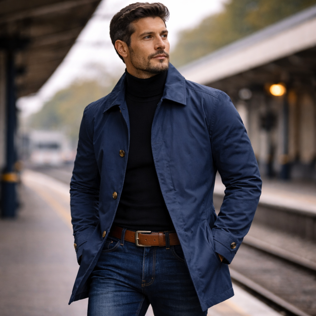 Manteau classique aux lignes épurées