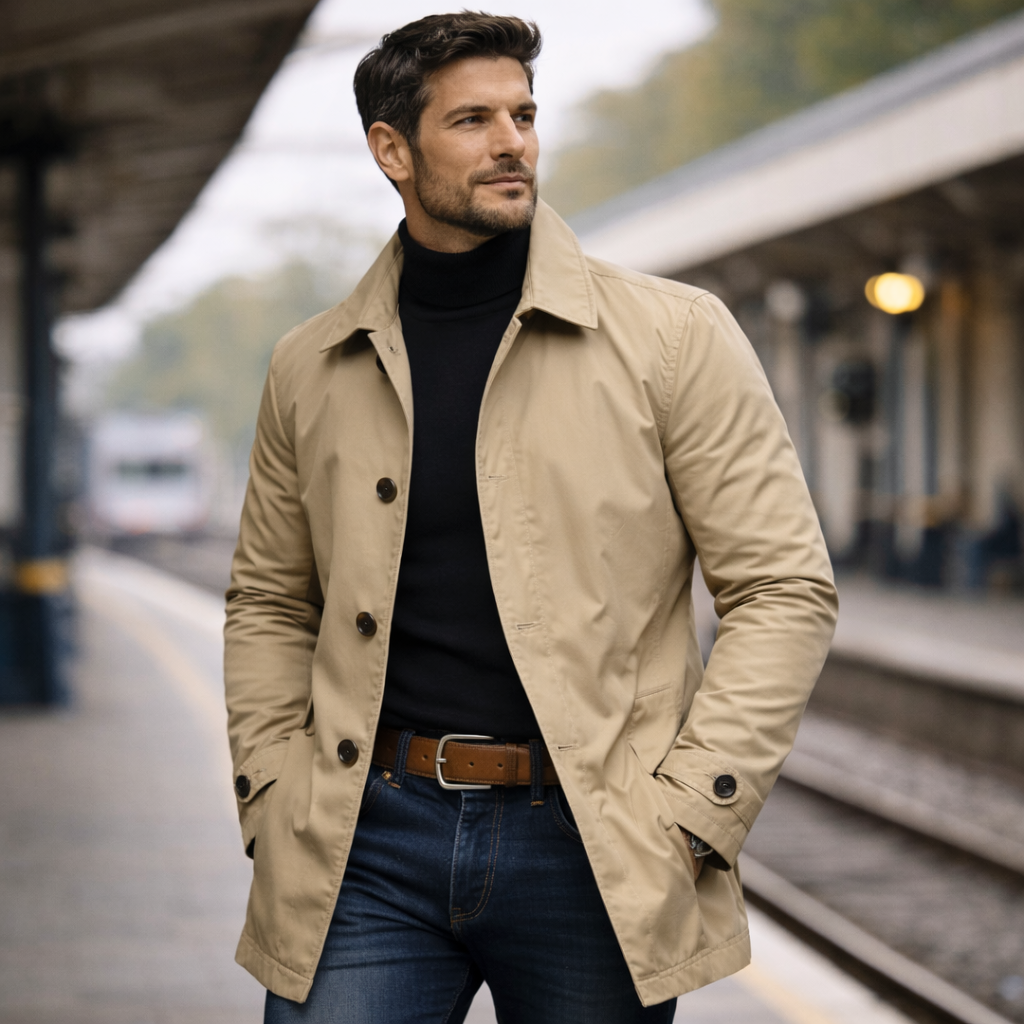 Manteau classique aux lignes épurées