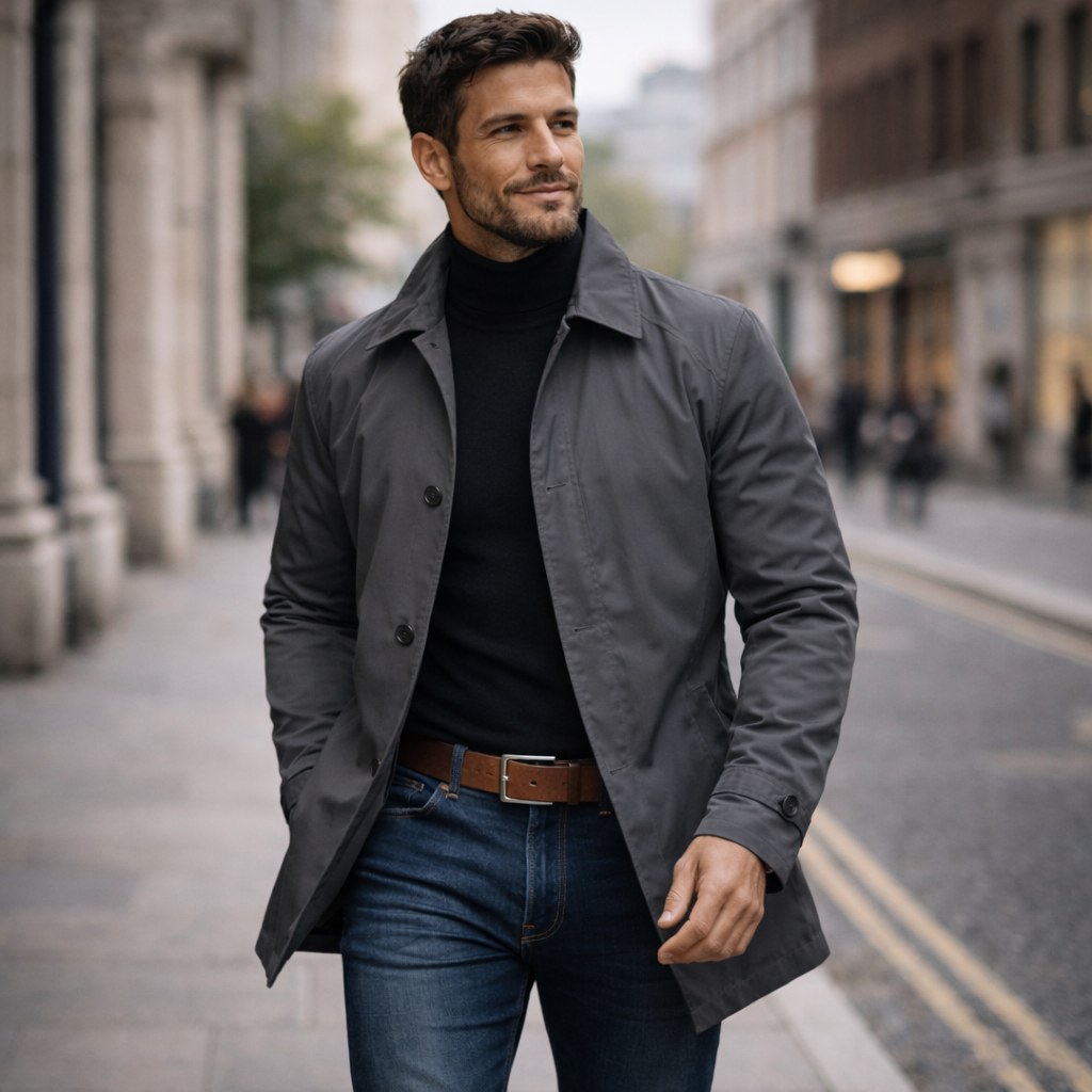 Manteau urbain coupe structurée