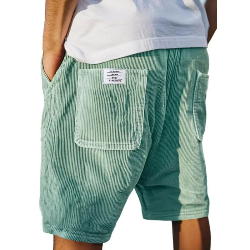 Short en velours côtelé taille élastique poches utilitaires homme – Trégastel