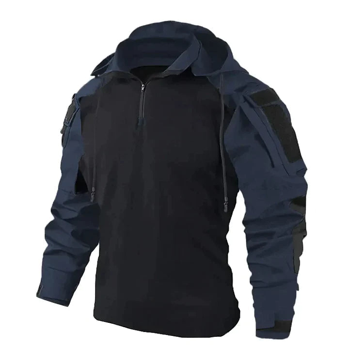 Veste tactique zippée à capuche style militaire homme – Tanlay