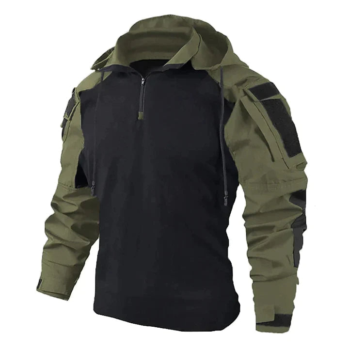 Veste tactique zippée à capuche style militaire homme – Tanlay