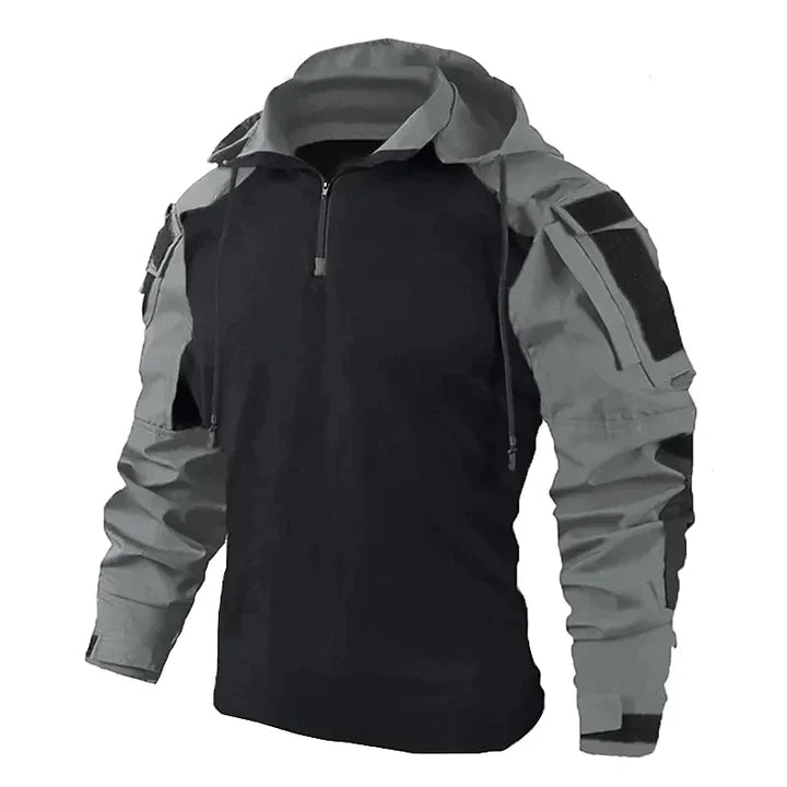 Veste tactique zippée à capuche style militaire homme – Tanlay