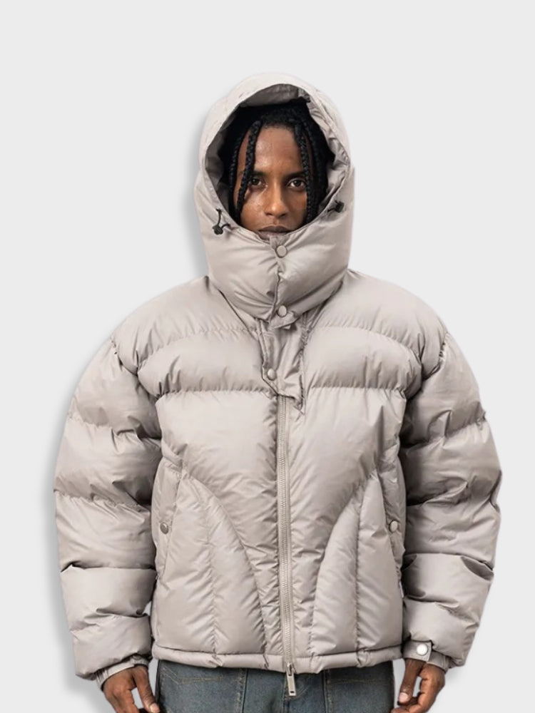 Doudoune d'hiver épaisse longue à capuche rembourrée homme – Azay
