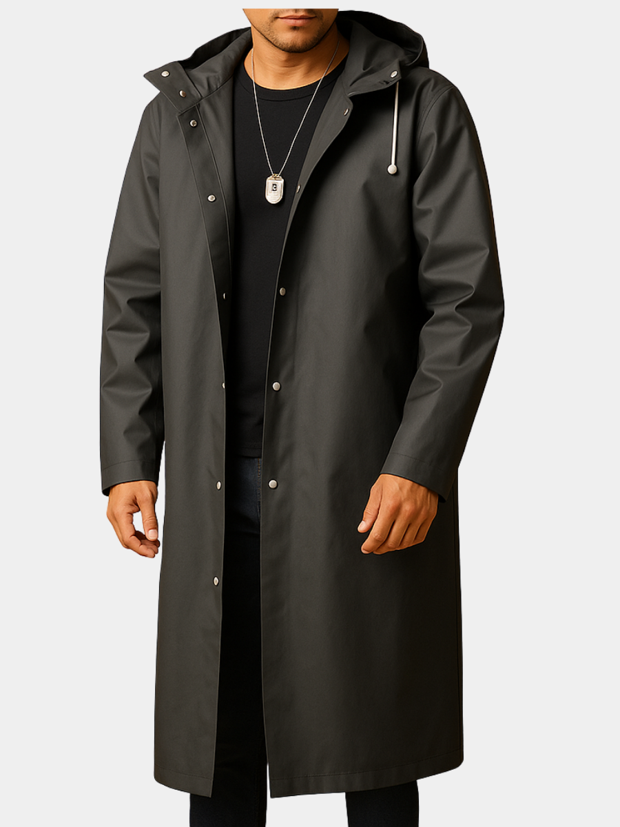 Manteau de pluie long noir