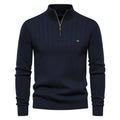 Pull zippé à col montant côtelé pour l'automne homme – Yport