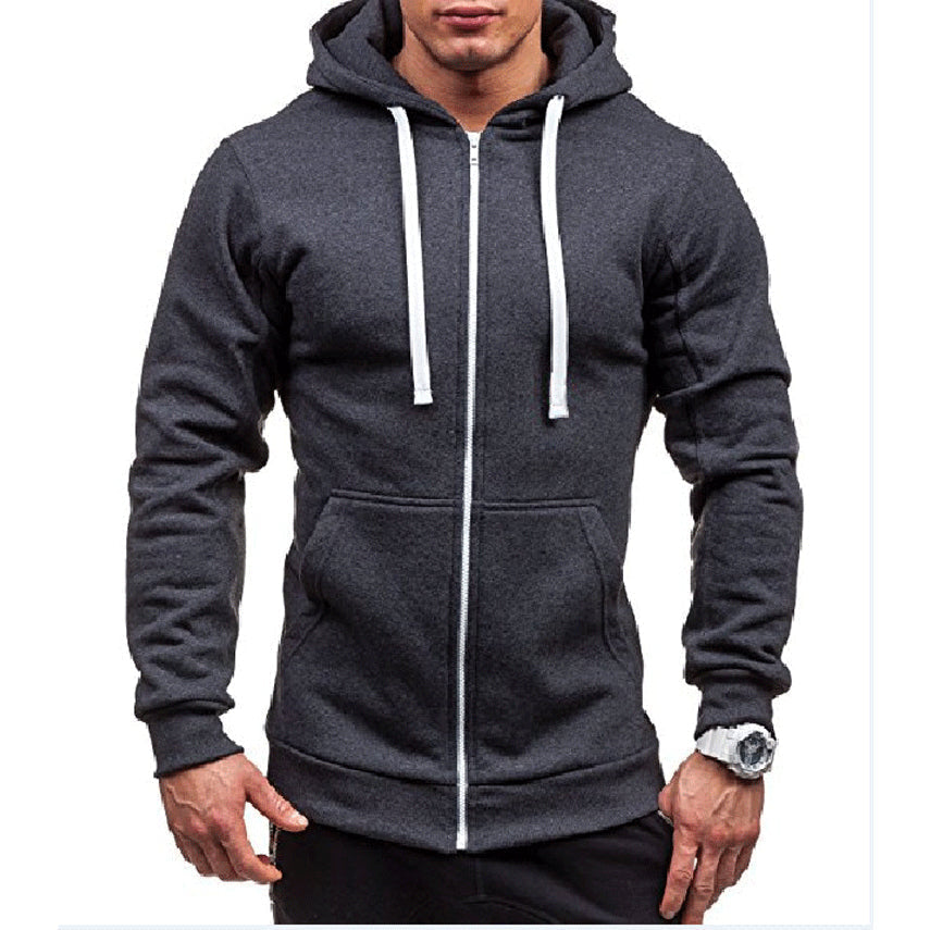 Veste zippée en polaire à capuche et cordons coupe-vent poches homme – Moulis