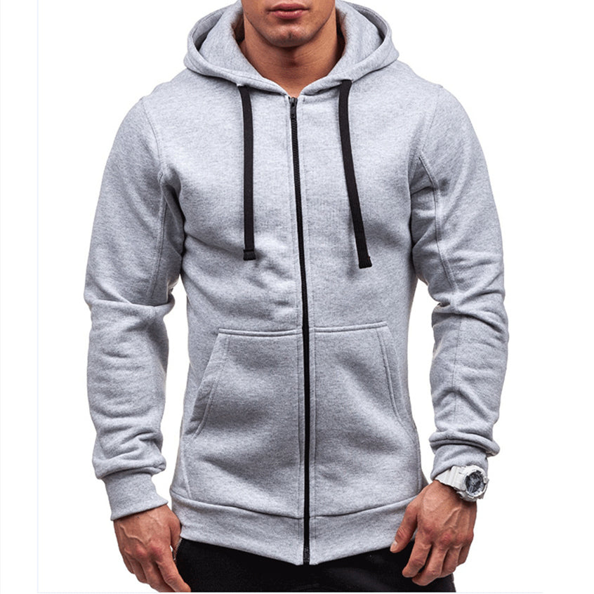 Veste zippée en polaire à capuche et cordons coupe-vent poches homme – Moulis