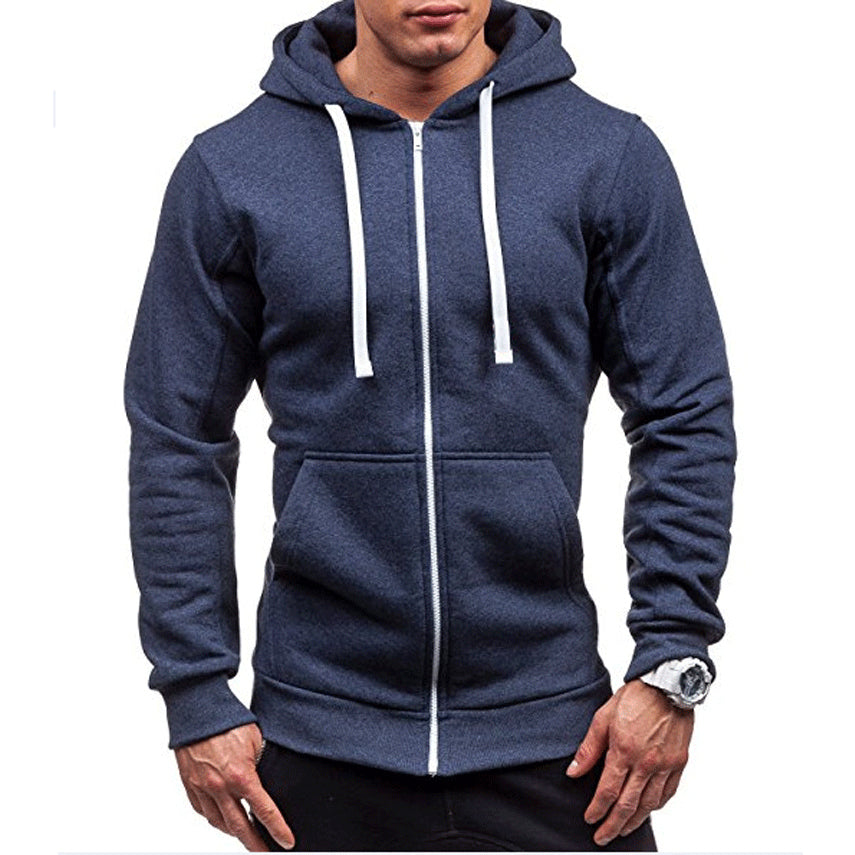 Veste zippée en polaire à capuche et cordons coupe-vent poches homme – Moulis