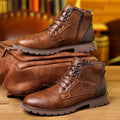 Bottines en cuir zippées tige montante finition soignée homme – Autun