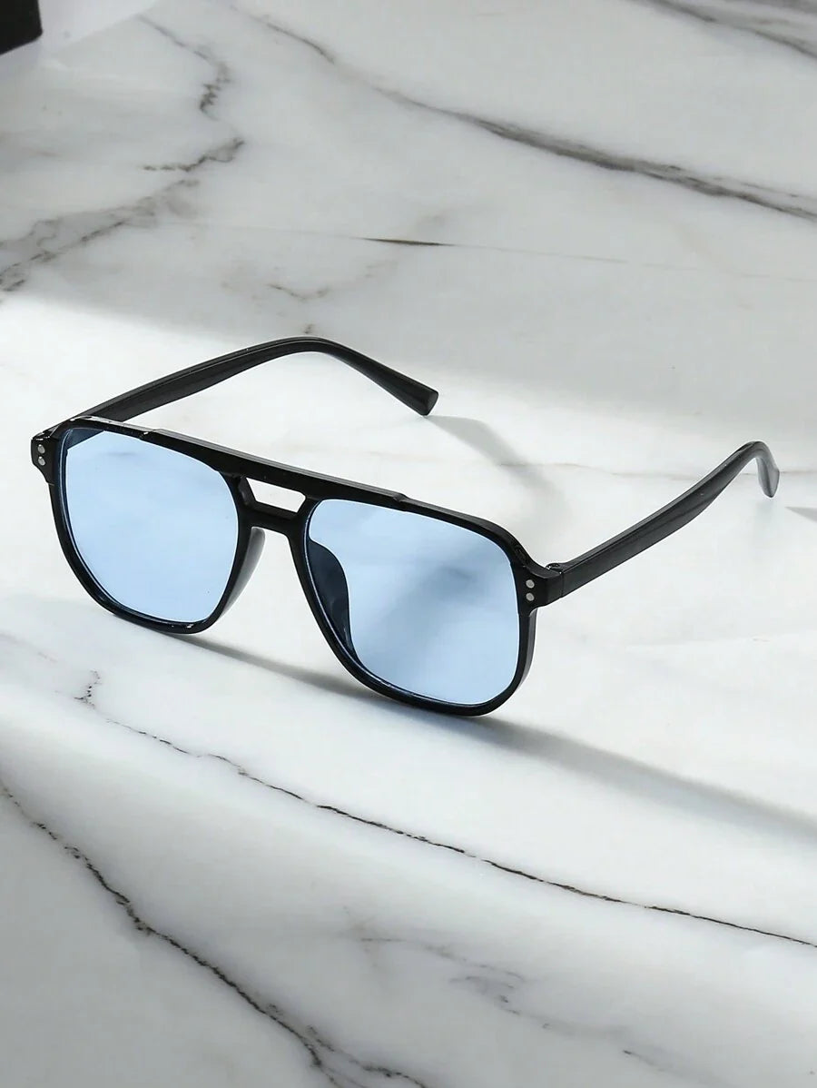 Lunettes de soleil monture épaisse pont clé verres teintés homme – Ussé