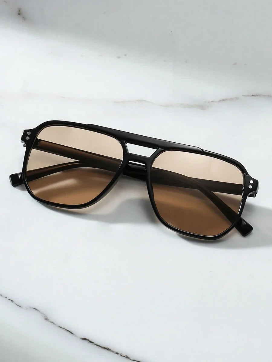 Lunettes de soleil monture épaisse pont clé verres teintés homme – Ussé
