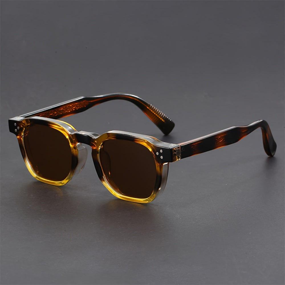 Lunettes de soleil rétro monture angulaire verres teintés homme – Donzy