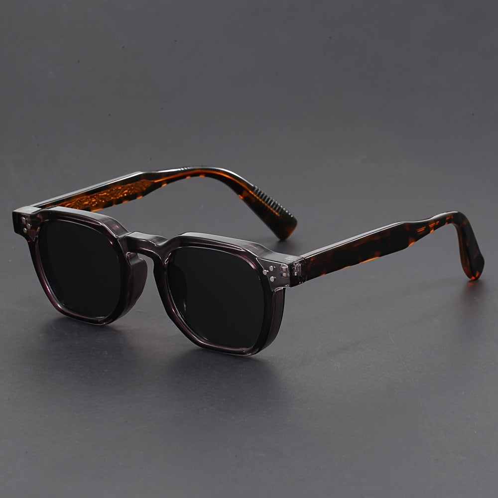 Lunettes de soleil rétro monture angulaire verres teintés homme – Donzy