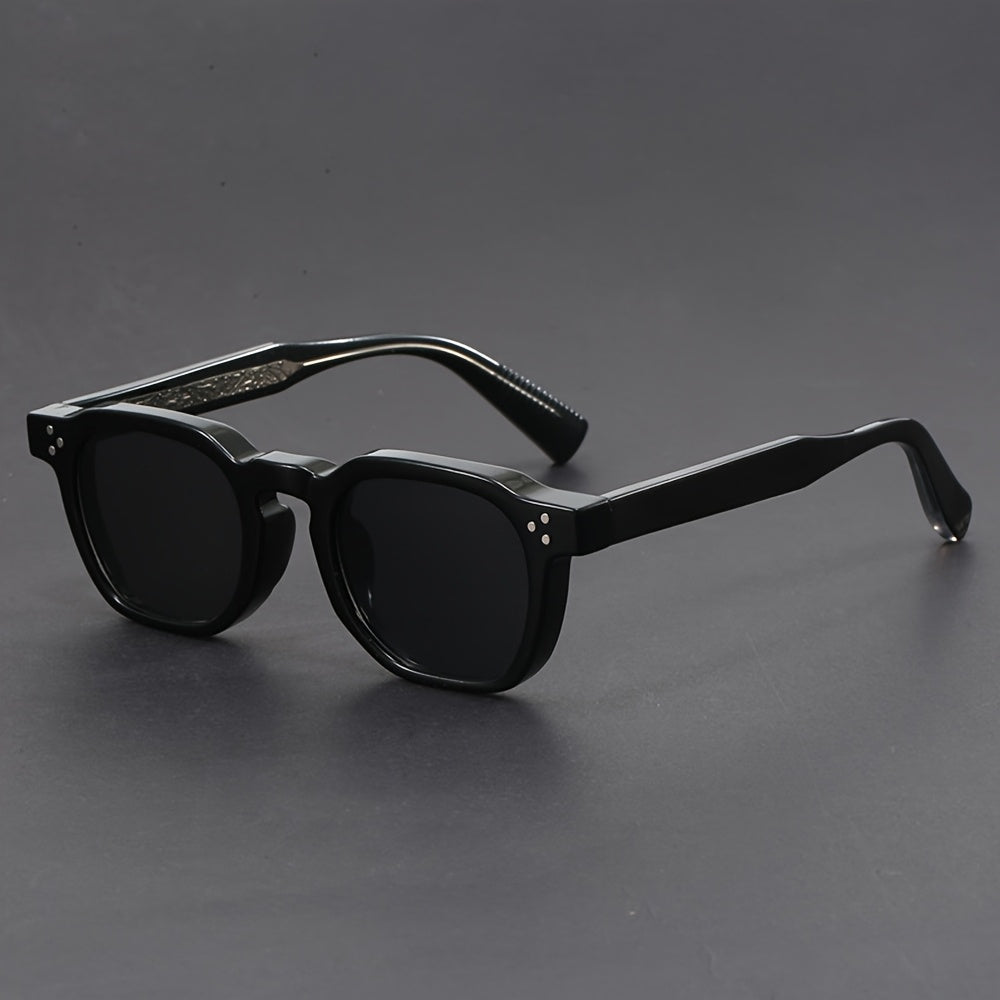 Lunettes de soleil rétro monture angulaire verres teintés homme – Donzy