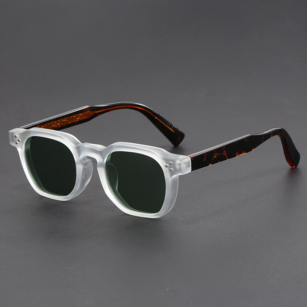 Lunettes de soleil rétro monture angulaire verres teintés homme – Donzy