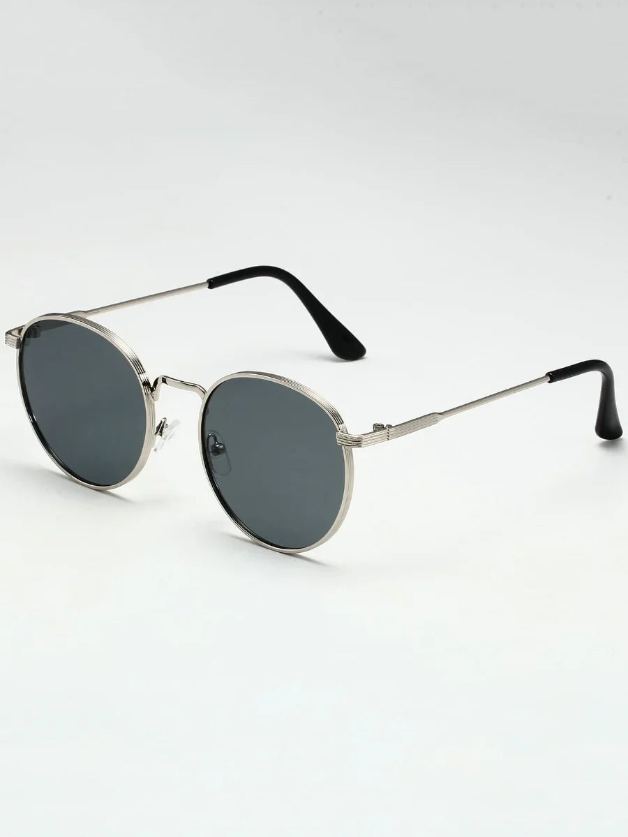 Lunettes de soleil vintage monture fine verres ronds teintés homme – Lormont