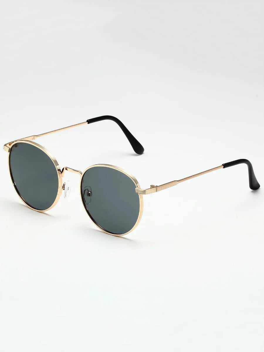 Lunettes de soleil vintage monture fine verres ronds teintés homme – Lormont