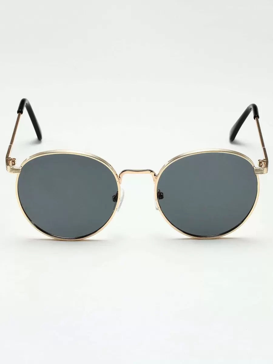 Lunettes de soleil vintage monture fine verres ronds teintés homme – Lormont