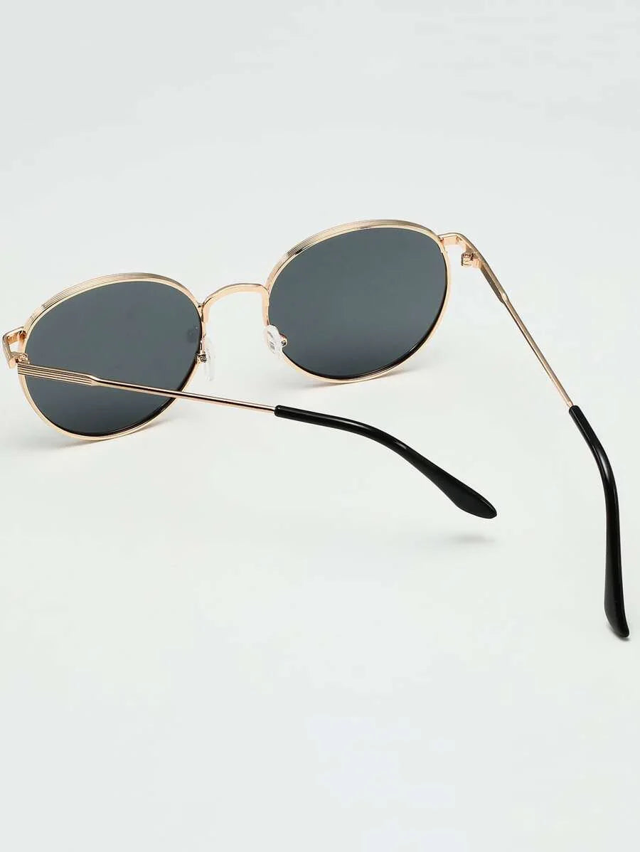 Lunettes de soleil vintage monture fine verres ronds teintés homme – Lormont