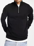 Pull à col montant zippé coupe ajustée élégant au quotidien homme – Rions