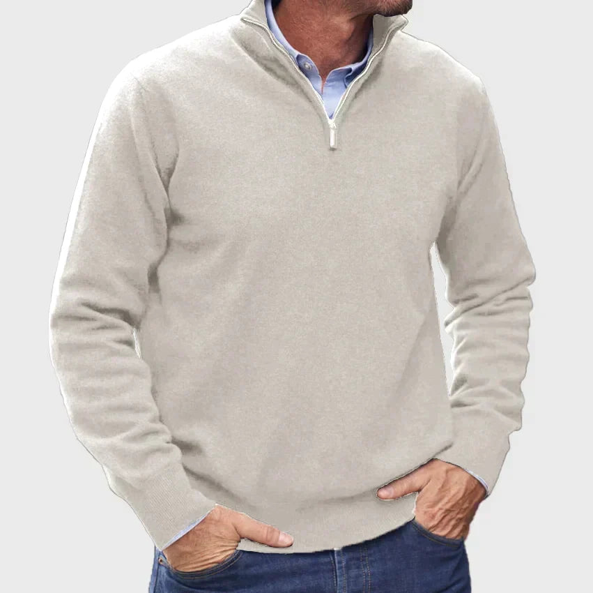 Pull à col zippé en maille