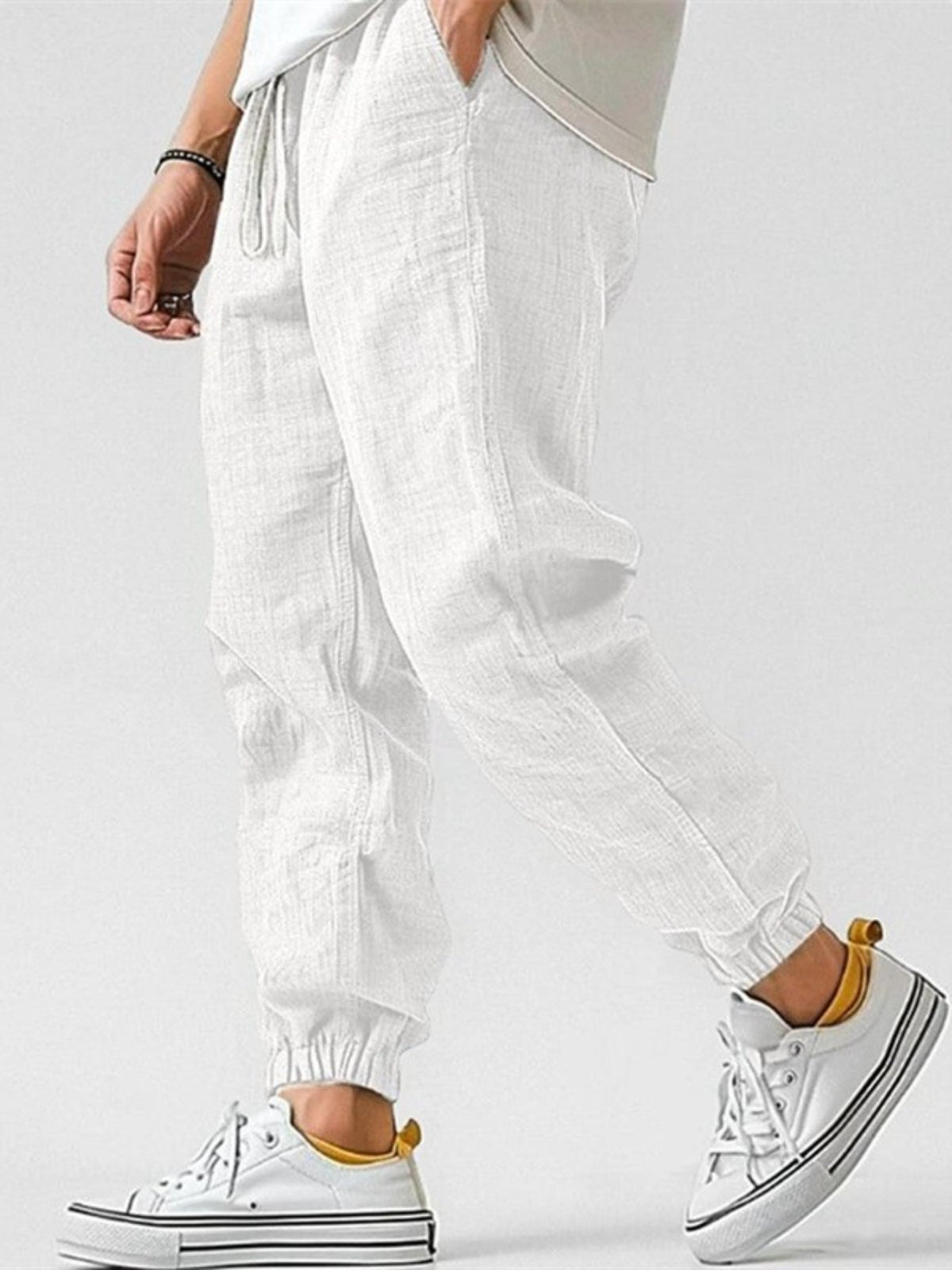Jogger aspect lin vert clair