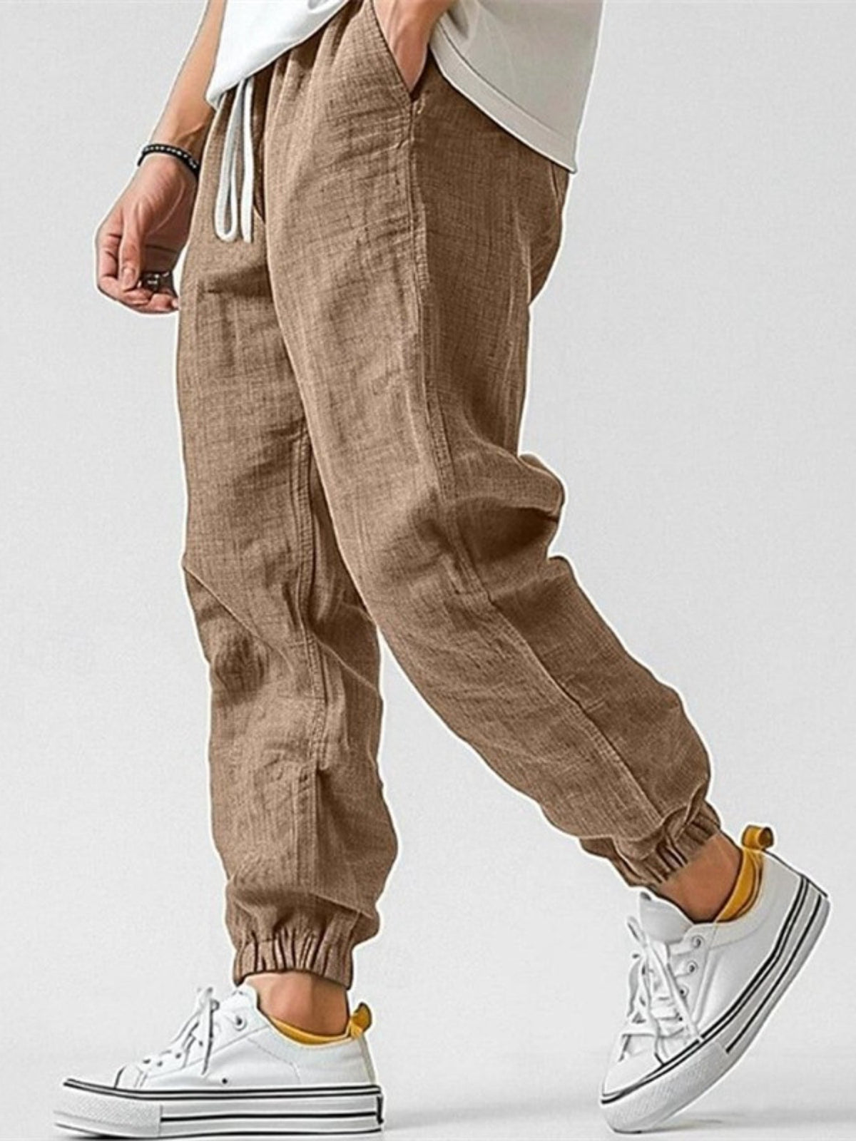 Jogger aspect lin vert clair