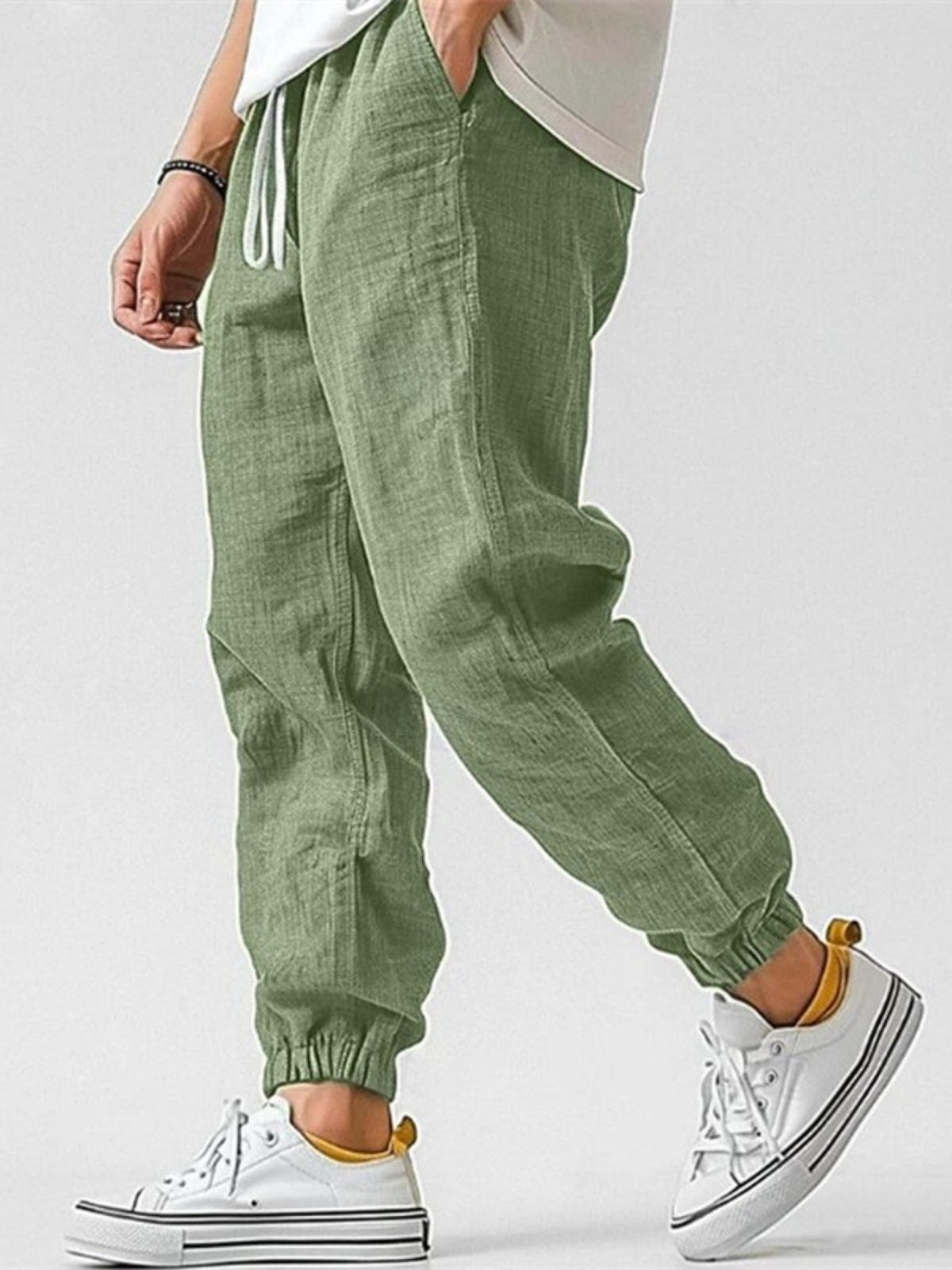 Jogger aspect lin vert clair
