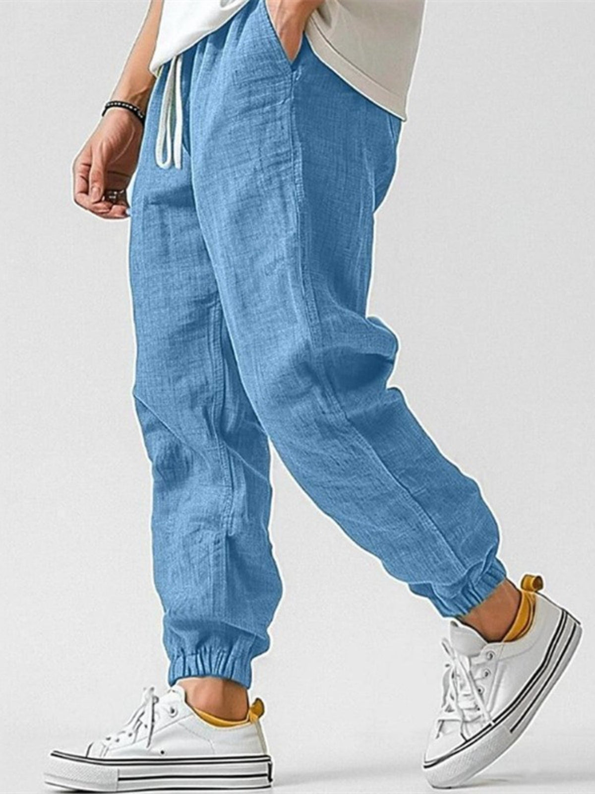 Jogger aspect lin vert clair
