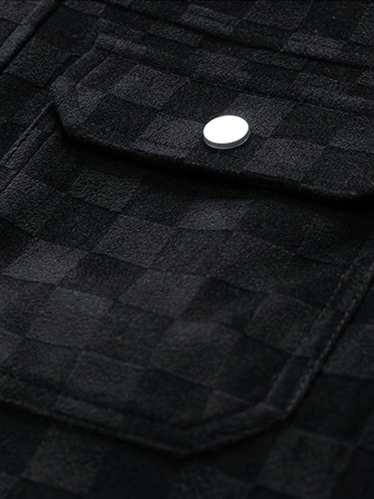 Veste aspect daim à motif damier