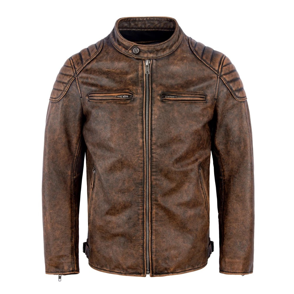 Veste effet cuir esprit vintage