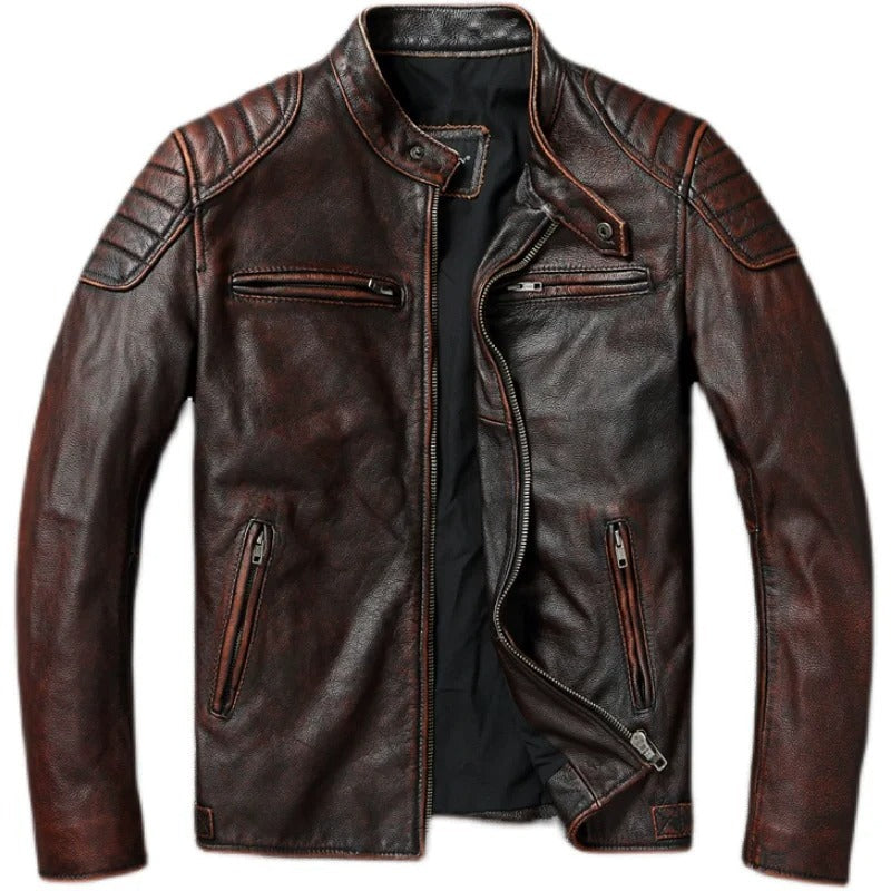 Veste effet cuir esprit vintage
