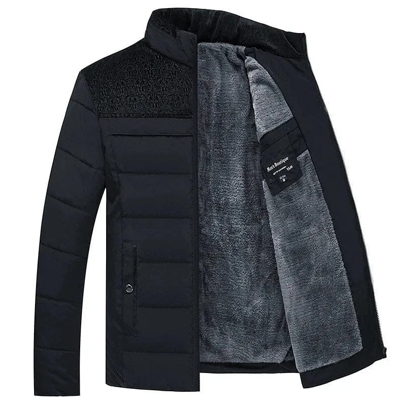 Veste matelassée à col montant bleue