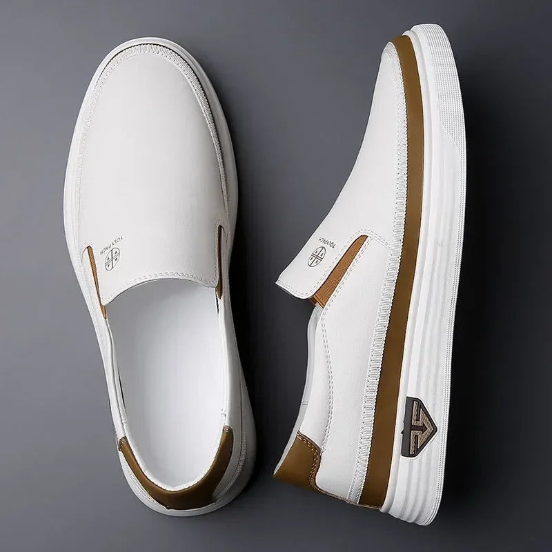Mocassins en cuir urbains à enfiler coupe sobre et soignée homme – Cazaux
