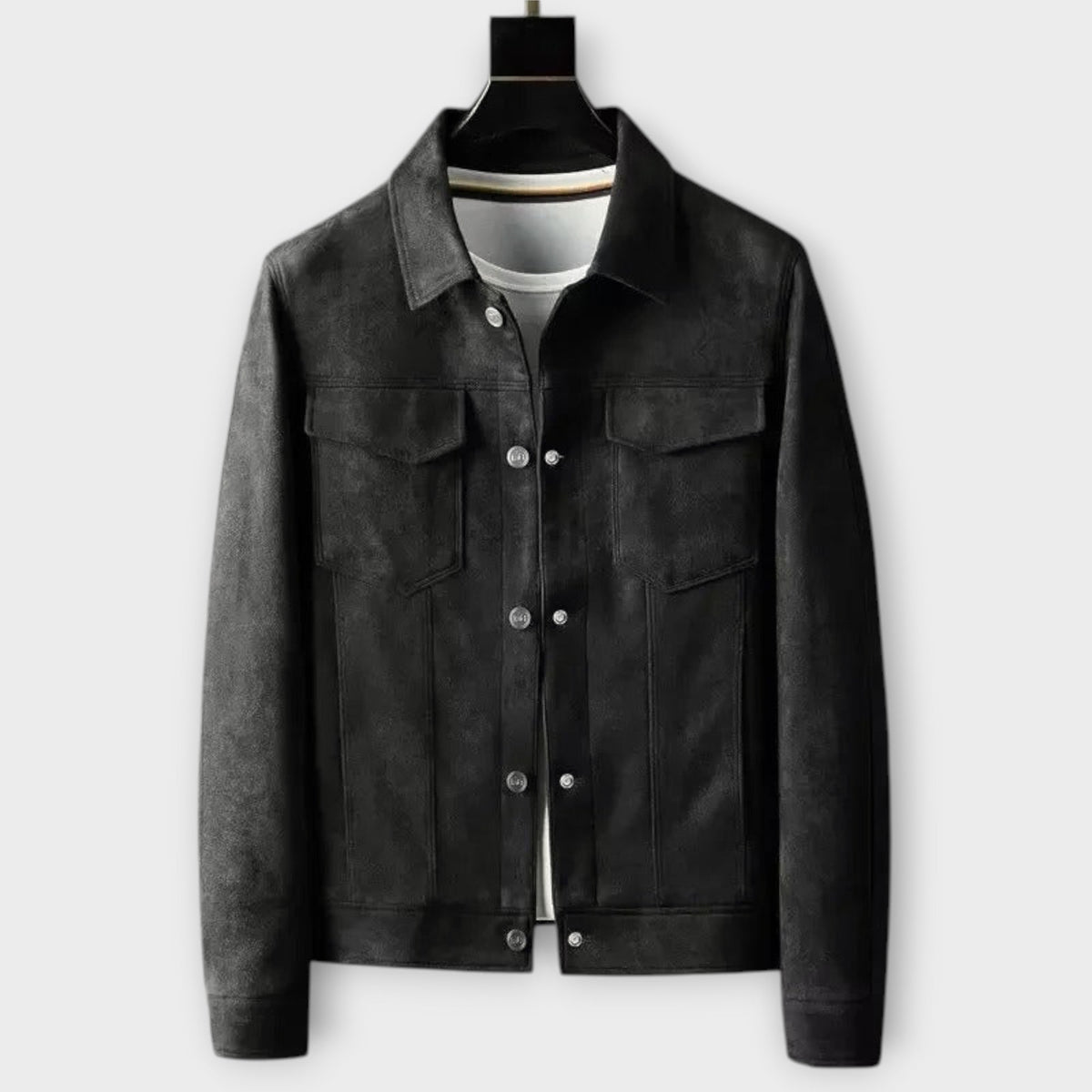Veste effet cuir lisse homme