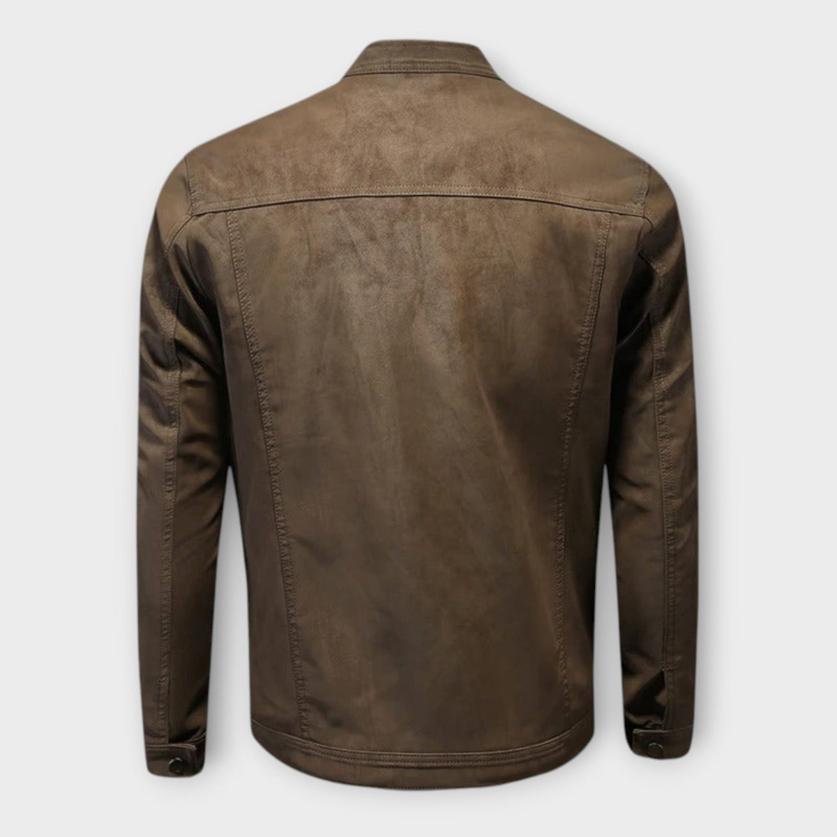 Veste effet cuir lisse coupe nette