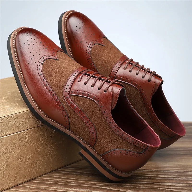Chaussures brogues bicolores à lacets