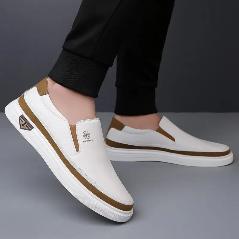 Mocassins en cuir urbains à enfiler coupe sobre et soignée homme – Cazaux