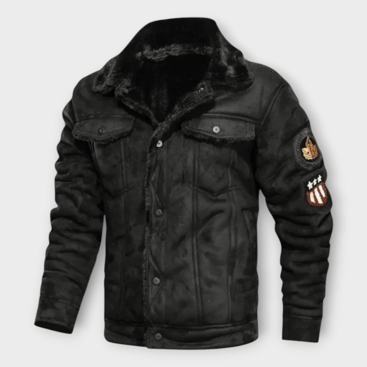 Veste effet cuir doublure polaire