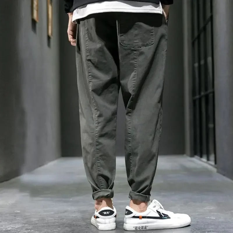 Pantalon coupe relax à taille cordon