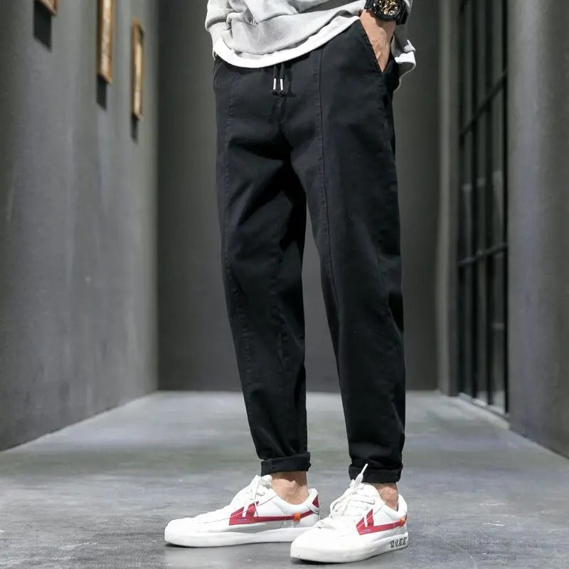 Pantalon coupe relax à taille cordon