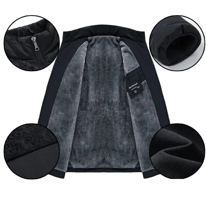 Veste matelassée à col montant bleue