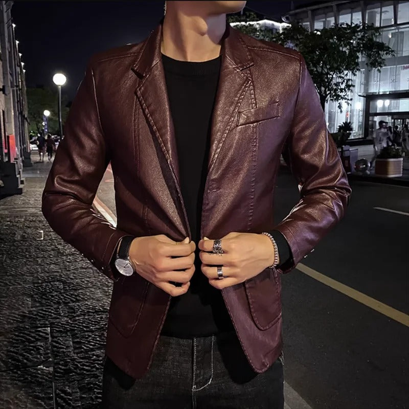 Blouson effet cuir de ville